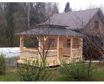 Беседка для дачи "Японочка" в Щёлковском районе и городском округе Щёлково в Японском стиле