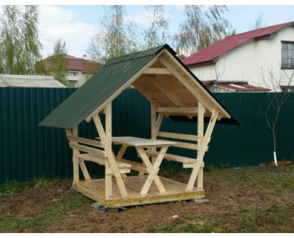 Беседка для дачи "Залавочка" в Щёлковском районе и городском округе Щёлково мини