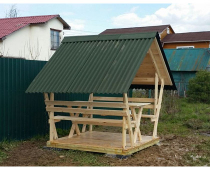 Беседка для дачи "Залавочка" в Щёлковском районе и городском округе Щёлково мини